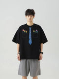 Y2K Heavy Cotton Graffiti Tie Dye Short Sleeve T-Shirt