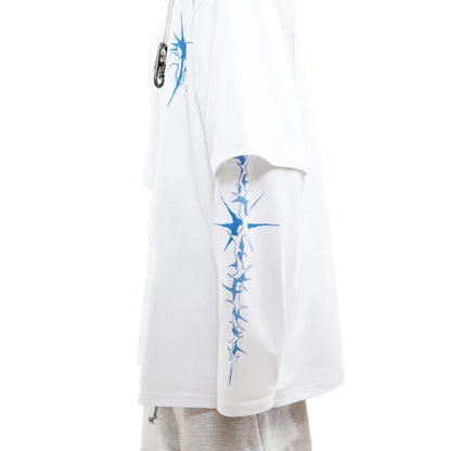 Bright Side Graphic Print Long T-shirt