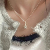 Sparkling Sterling Silver Stars Necklace