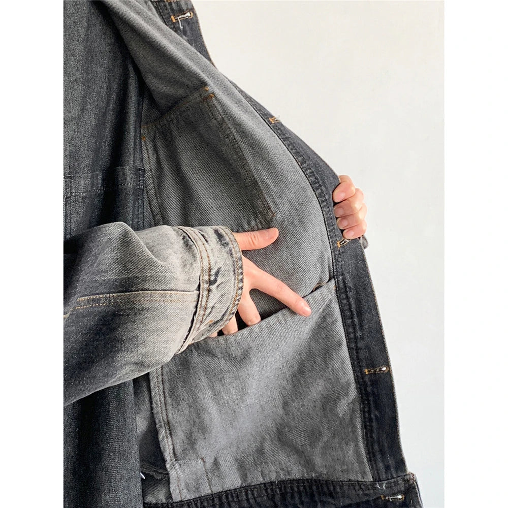High-Quality Vintage Washed Denim Jacket