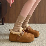 Cozy Faux Fur Loafers Flats Shoes