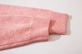 Vintage Peach Letter Embroidery Knitted Sweater