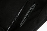 Spliced Retro PU Leather Baseball Varsity Jacket