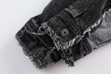 Tassel Black Denim Jacket
