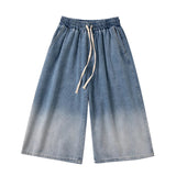 Men's Streetwear Gradient Calf-Length Denim Jorts