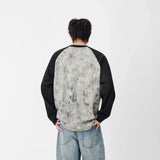 Y2K Cozy Distressed Crew Neck Sweatshirt