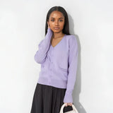 Women Stylish Solid Casual Knitted Cardigan