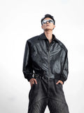 Men's Stylish Zipper Faux Leather Jacket