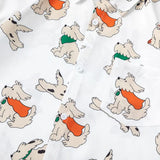 Streetwear Vibrant Cartoon Dog Cute Beach Shirt