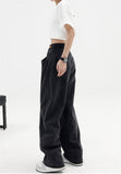 Black Baggy Women's High Waist Denim Pants