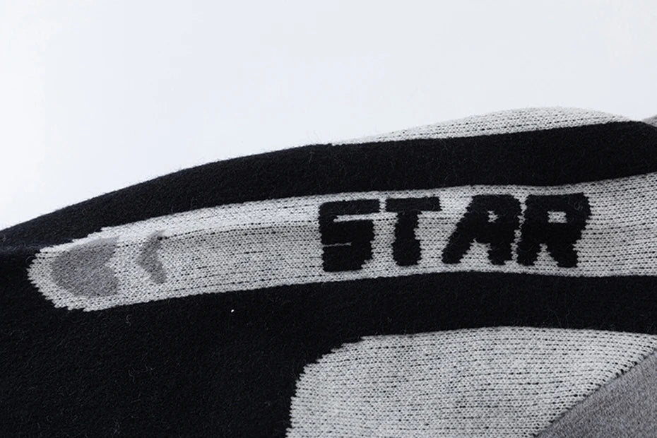 Turbo Drive Gray Star Sweater