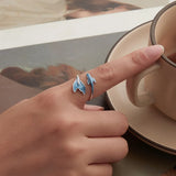 Women Sterling Silver Cute Guppy Ring