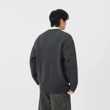 Y2K Cozy Textured Crew Neck Sweater