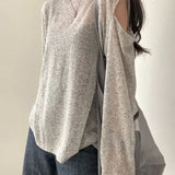Off Shoulder Basic Loose Casual T-Shirt
