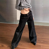 Vintage Casual High Waist Wide Leg Jeans