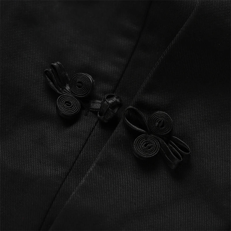 Black Mandarin Women's Shirt