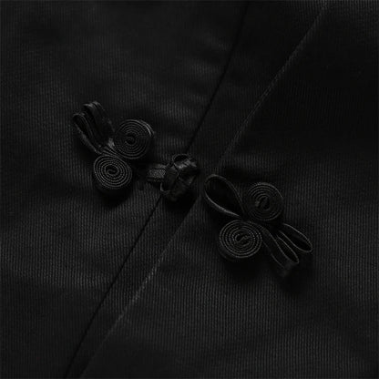 Black Mandarin Women's Shirt