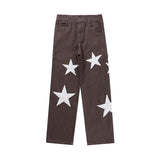 Embroidery Star Baggy Jeans
