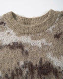 Effortless Gradient Hip Hop Knit Fuzzy Sweater