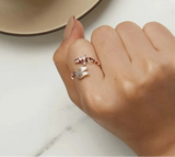 Adjustable Red Enamel Koi Opening Ring