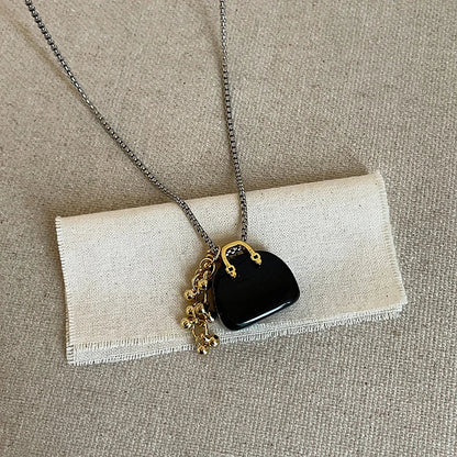 Luxury Beaded Stone Pendant Necklace