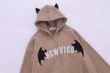 Bat Wings Zip Up Hoodie