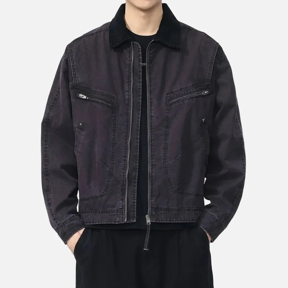 Y2K Cityboy Style Washed Denim Jacket