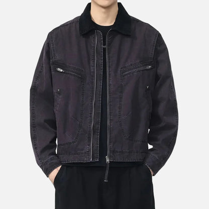 Y2K Cityboy Style Washed Denim Jacket