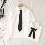 Plain White Oversized Shirt With Tie