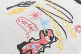 Patchwork Edges Graphic T-shirt