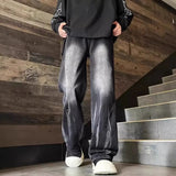 Gothic Winter Dye Denim Straight Leg Jeans