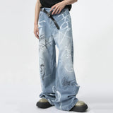 High Street Niche Graffiti Denim Jeans
