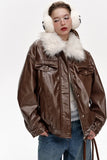 Elevated Comfort Plush Warm Winter Leather Jacket
