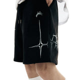 Lyrical Graphic Print Oversized Jorts