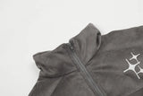 Loose Star Embroidery Puffer Jacket