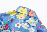 Y2K Vibrant Fashionable Cartoon Graphic Button-Up Shirt