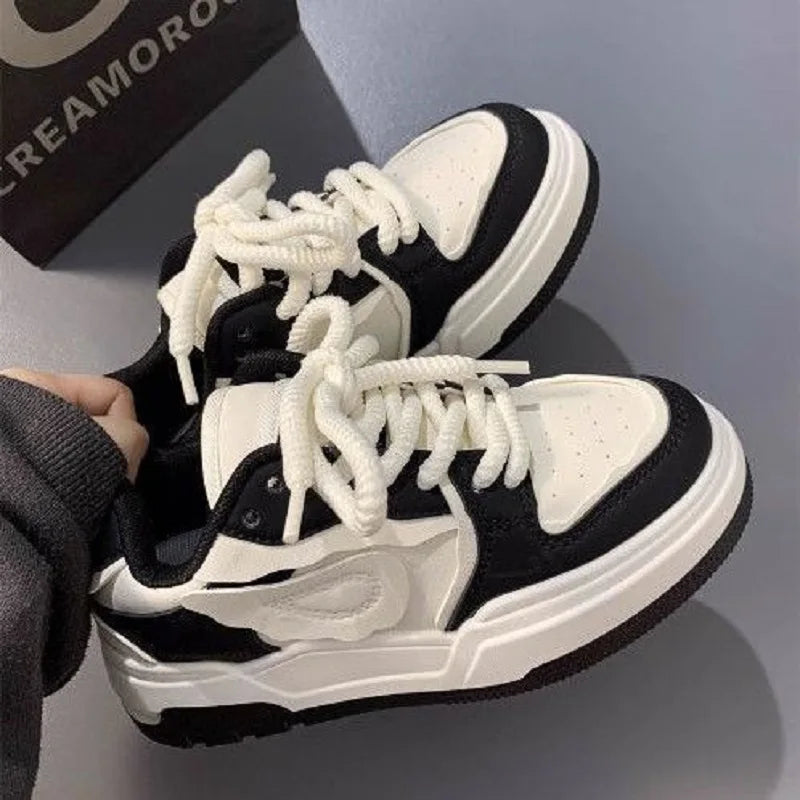 Soft Girl Chunky Patterned Sneakers