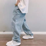 Streetwear Blue Baggy Denim Wide Leg Jeans