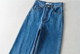 Straight High Waist Women's Denim Pants