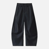 Streetwear Black Casual Wide Leg Suit Pants