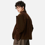 Vintage Metal Buckle Casual Loose Jacket