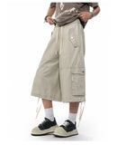 Streetwear Loose Fit Cargo Wide Leg Jorts