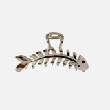 Metal Fish Bone Irregular Hair Claw Clip