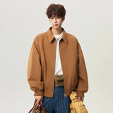 Fashionable Hip Hop Lapel Zipper Jacket