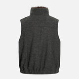 Effortless Fur Stand Collar Vest