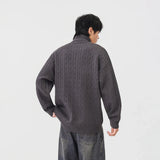 Cozy Cable Knit High Neck Turtleneck Sweater