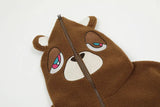 Loose Sleepy Bear Ears Fleece Jacket