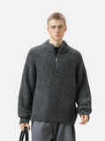 Y2K Cozy Thickened Half Zip Knitted Sweater