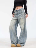 Vintage High Waist Baggy Ripped Jeans