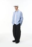 Essential Checkered Pleated Cotton Long Sleeve Shirt